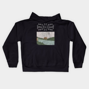 Vintage Erie Canal Illustration Kids Hoodie